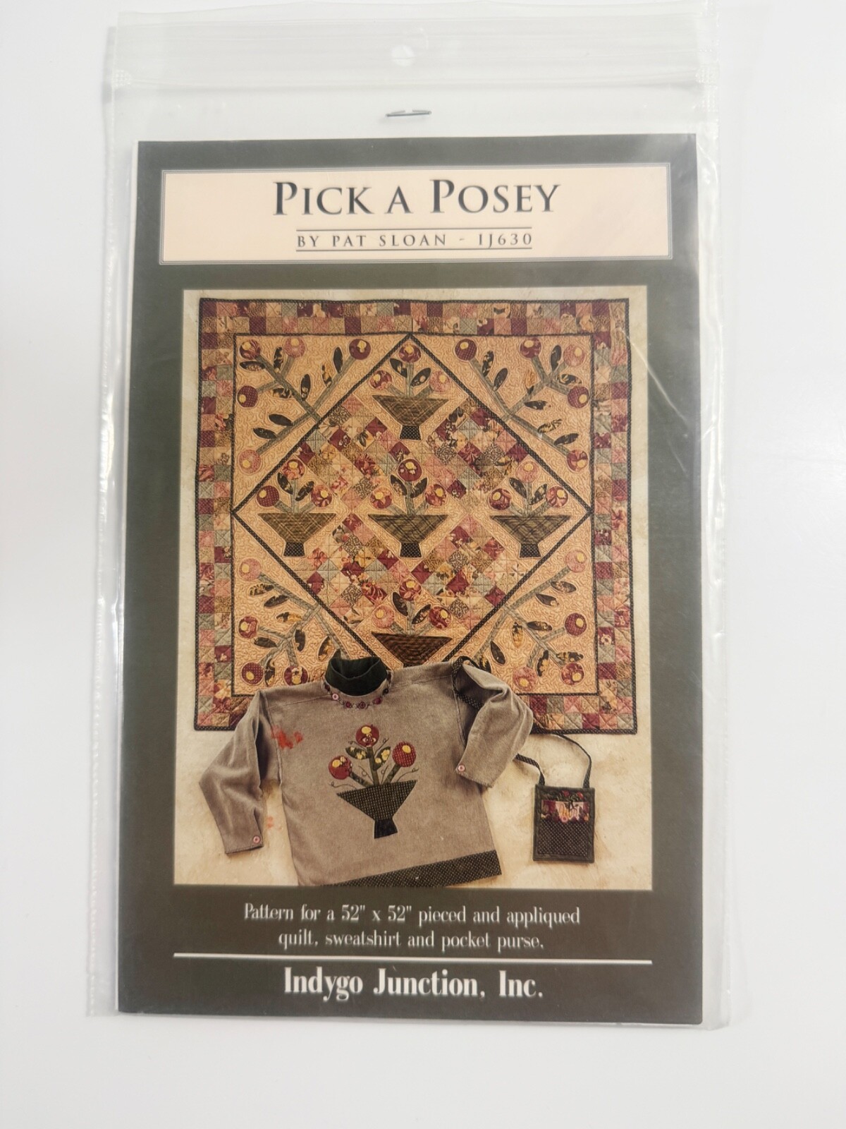 Pick A Posey Quilt Pattern 52" x 52" by Pat Sloan