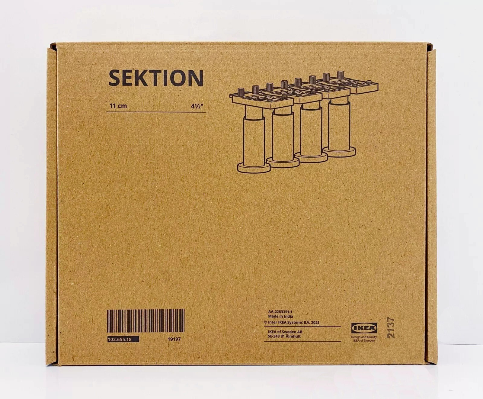 Ikea Sektion Kitchen Adjustable Cabinet Legs 4-Pack 102.655.18