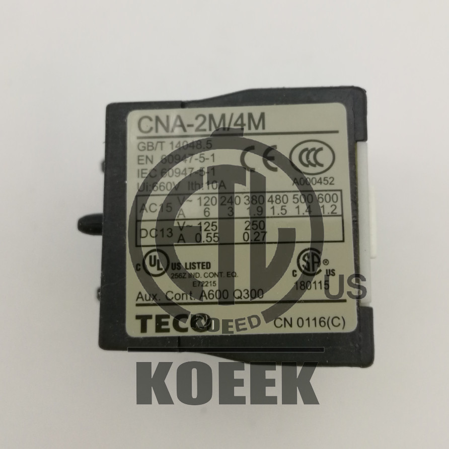 1PC New TECO Auxiliary contact CNA-431M 3NO1NC #LL