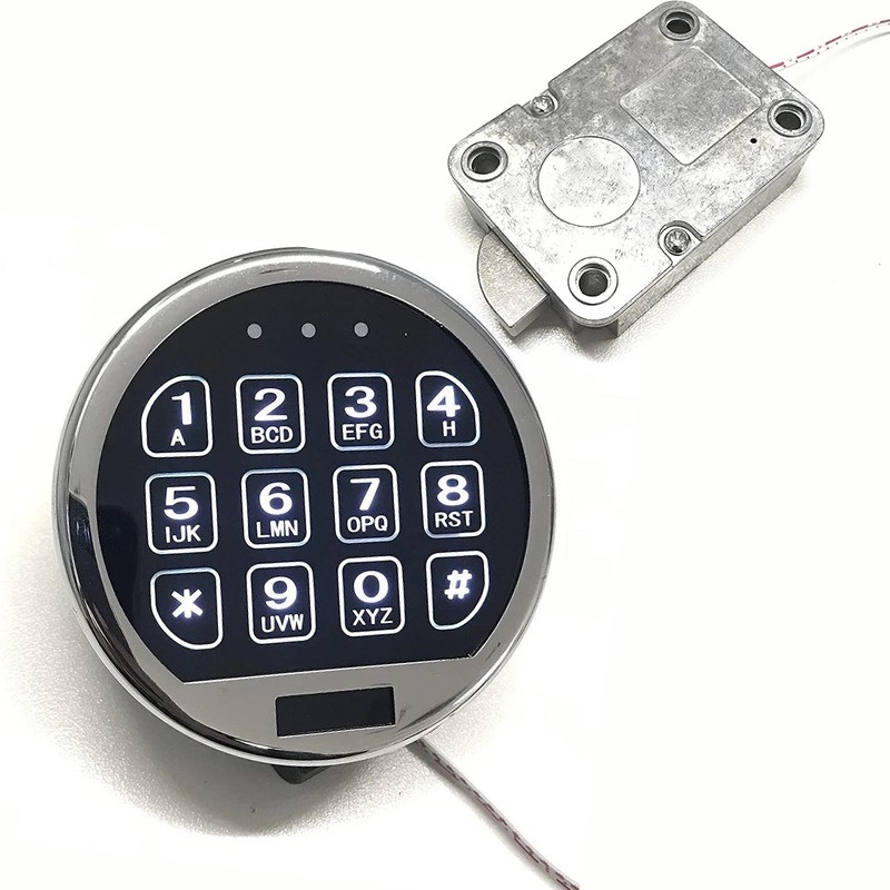 Electronic Safe Lock Replacement, Digital Keypad With Swing Bolt for Safe Boxes