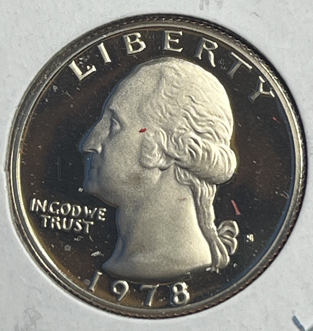 1978 - S  Washington  Quarter  Clad   Proof  Nice US Coin     Free  Shipping