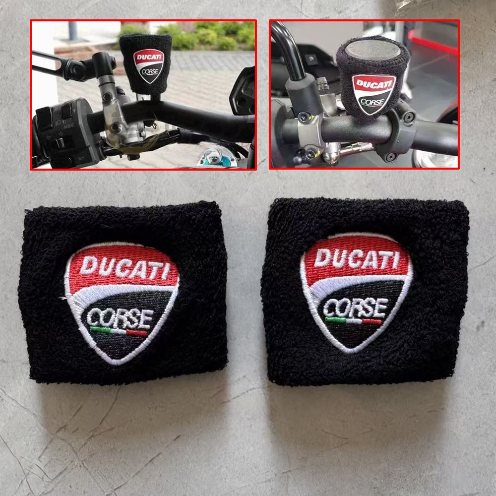 Motorcycle Brake Clutch Reservoir Sock Cover For Ducati Corse Panigale Black Set