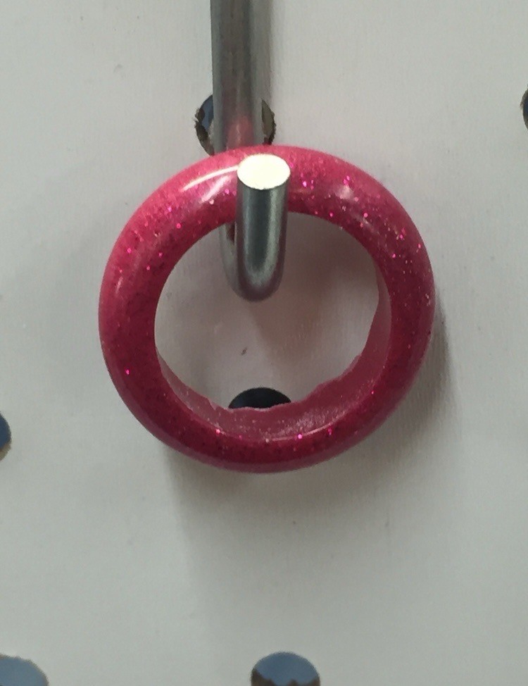 Handmade Pink Sparkle Resin Ring