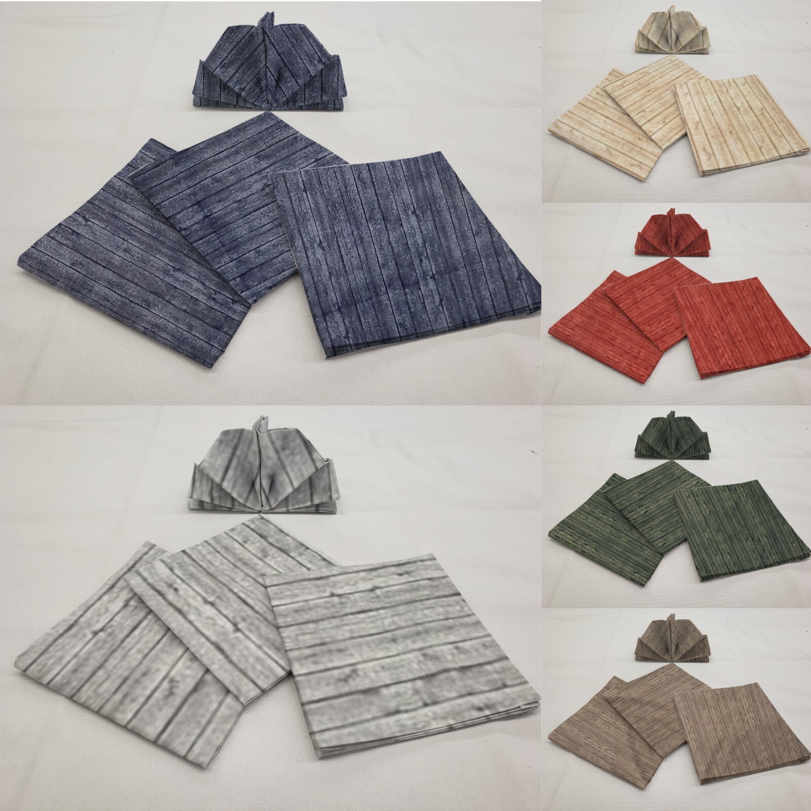 Barn Wood Print Cloth Napkins (Set of 4)