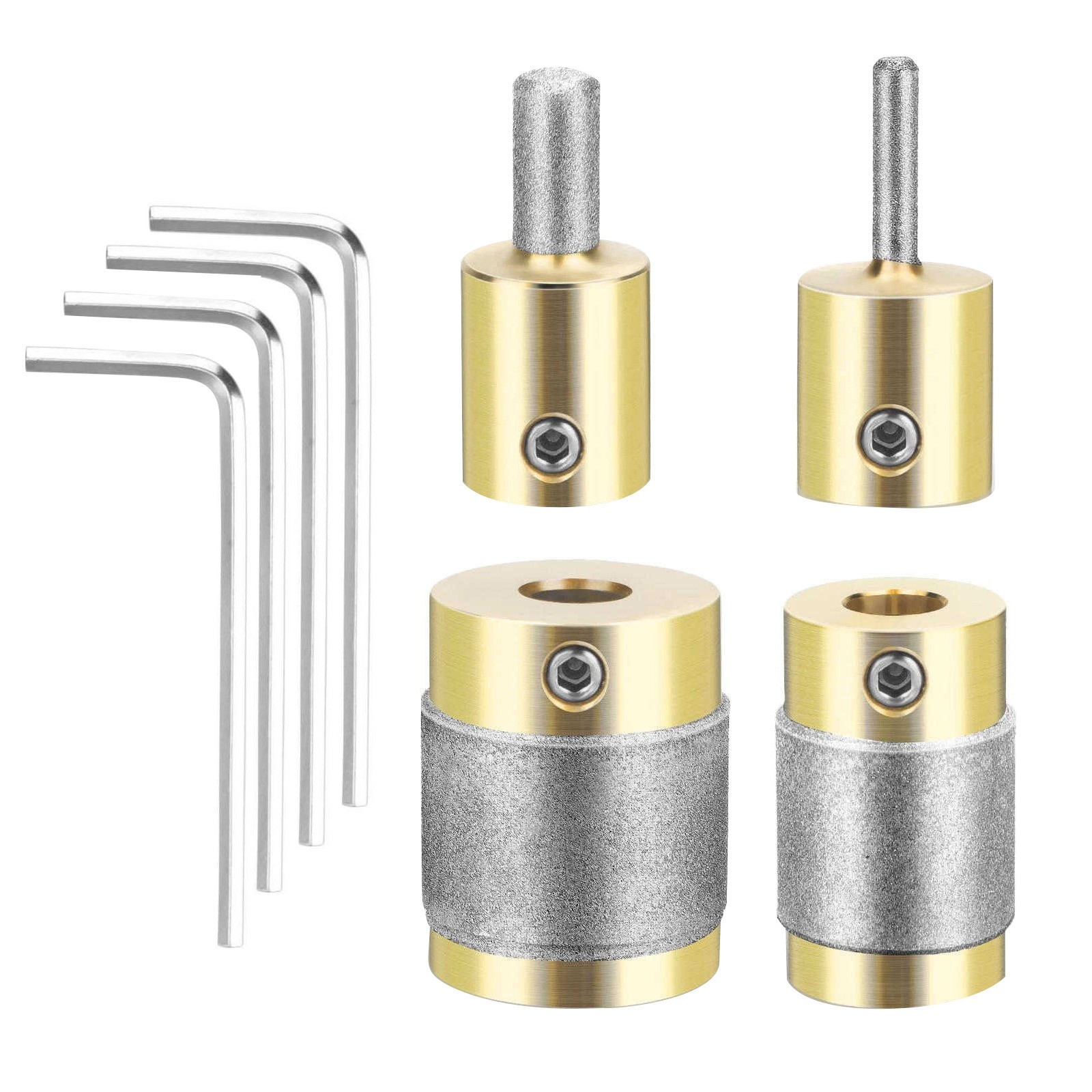4PCS Diamond Grinder Bits for Stained Glass, Replacement Drilling Shaping Set