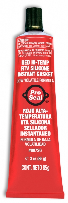 PACER TECHNOLOGY 80726 3oz. ProSeal Red Hi-Temp RTV Silicone Instant Gasket