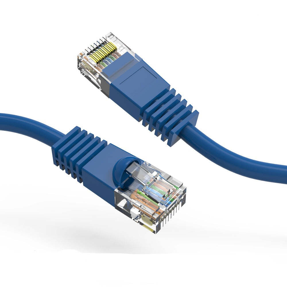 0.5Ft CAT5E UTP Ethernet Network Booted Cable Blue