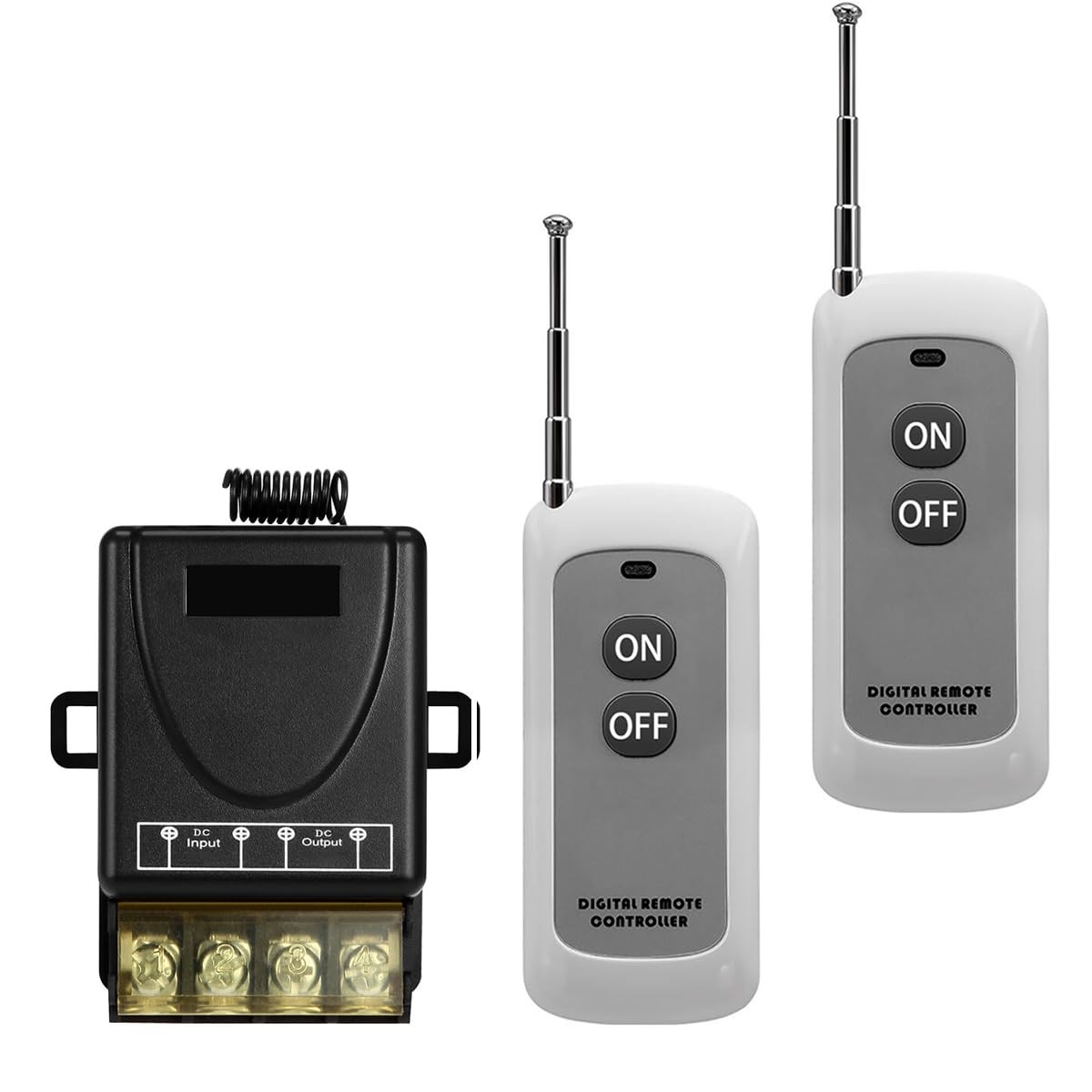 YETOR Remote Control Switch 12V-72V, 40A, 984FT, 12V-72V/40A relay black