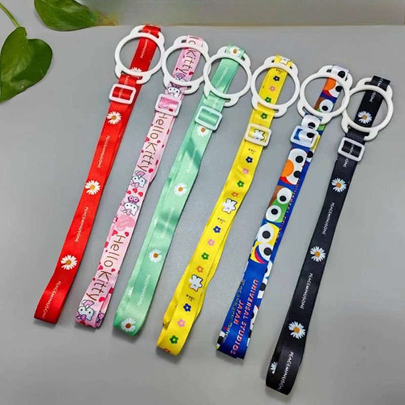 3pc Random Cartoon water bottle strap for children's cup hanger cord