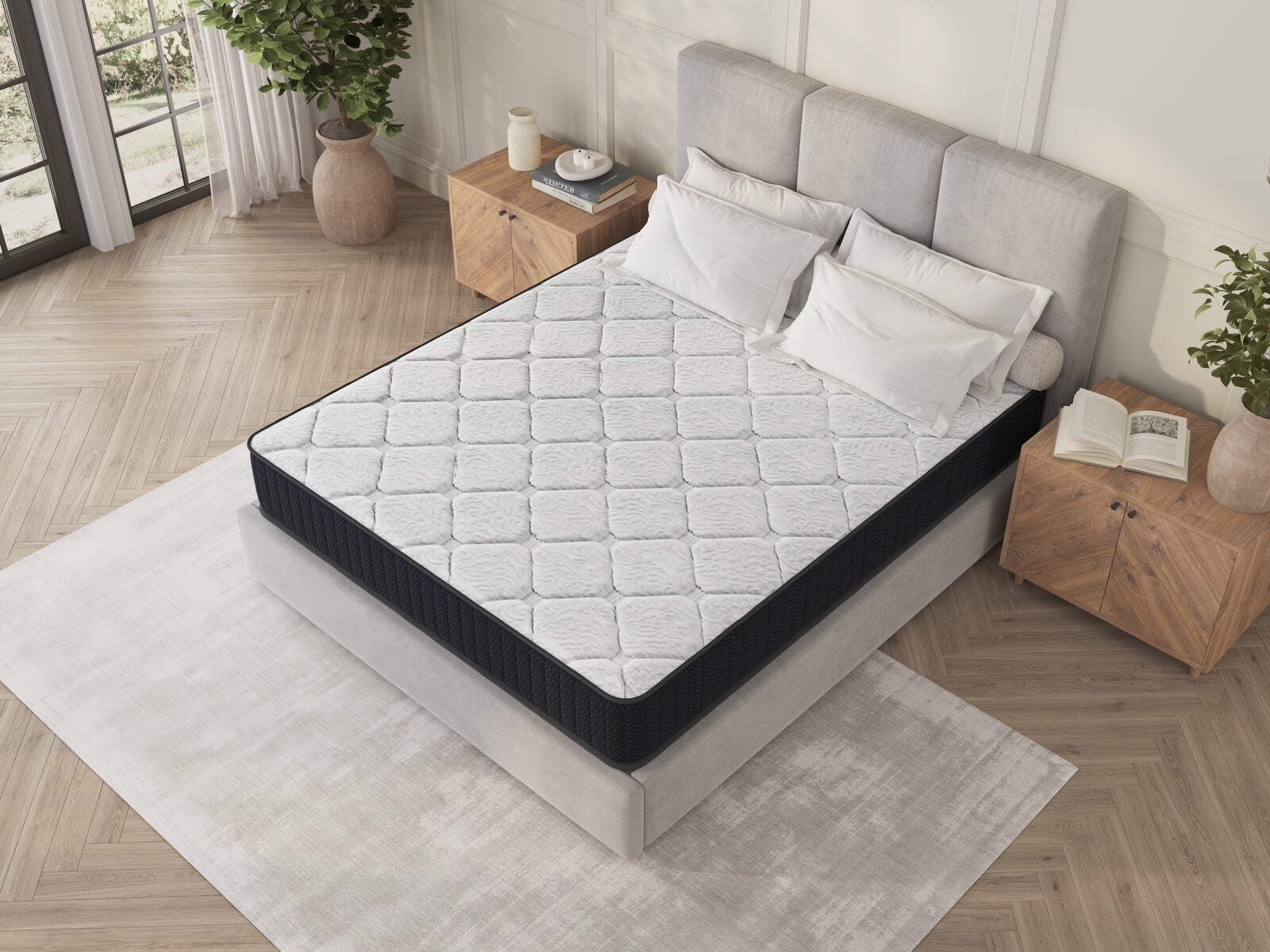 Homy Casa 10" Full Nest Basic Innerspring Hybrid Mattress, Pressure Relief, and