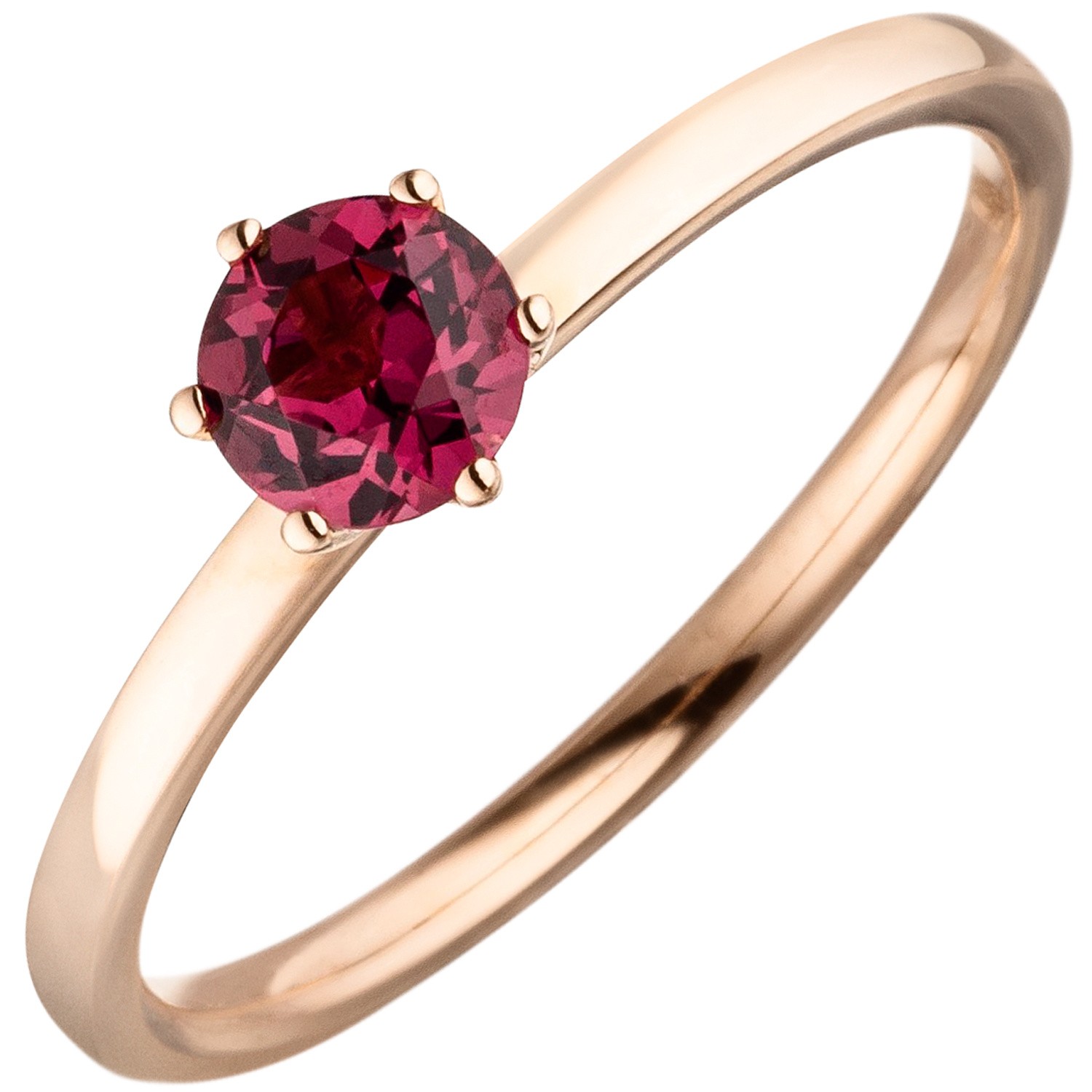 Jobo ladies' ring 585 gold rose gold 1 rhodolite RW: 58