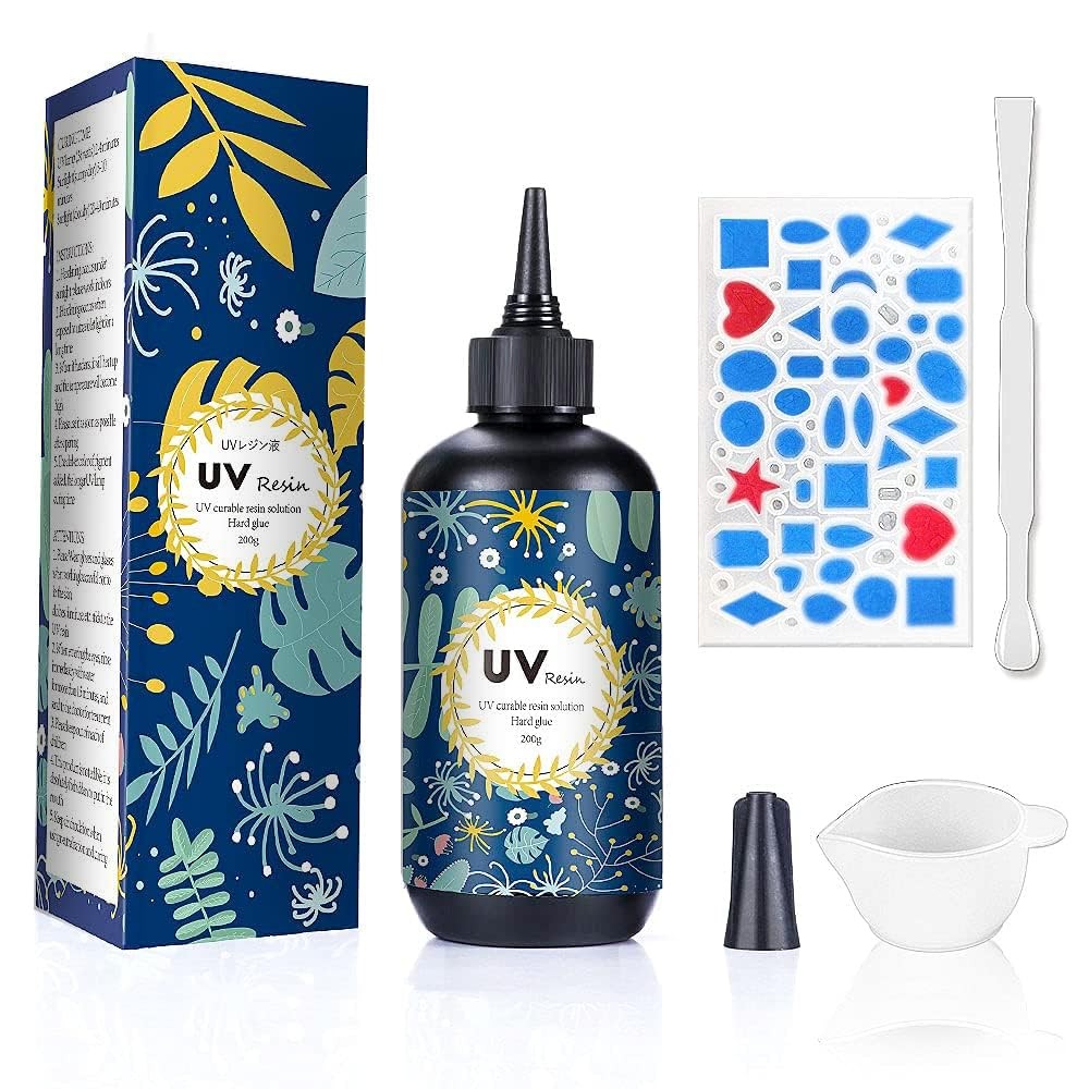 Crystal Clear Hard UV Resin Upgraded Formula Ultraviolet Fast Curing for 200g