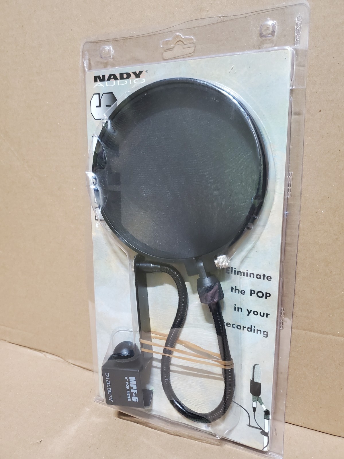 Nady MPF-6 6-Inch Clamp On Microphone Pop Filter with Flexible Gooseneck and Arm