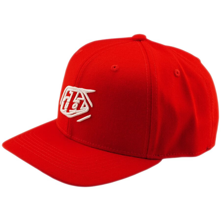 Troy Lee Designs Badge Curved Snapback Hat - Team Red 766568001