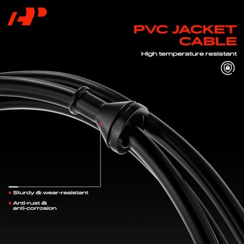 87.36 inch Front Hood Latch Release Cable with Handle | Compatible with