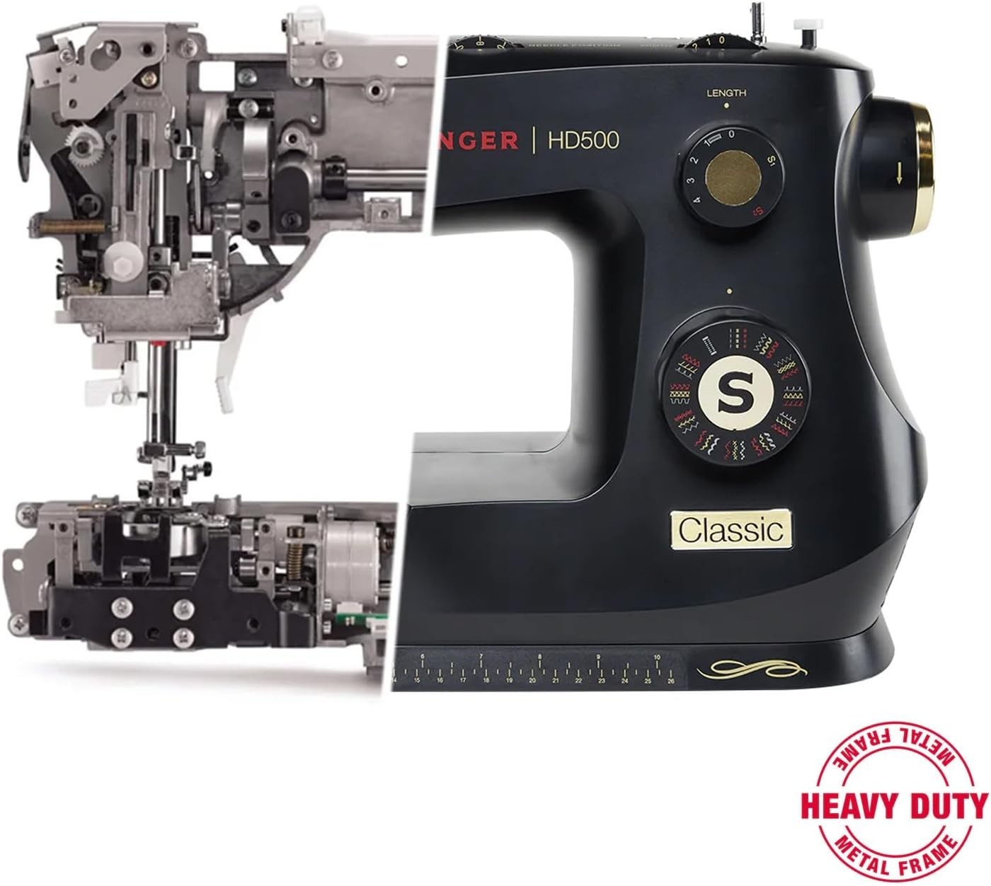 Super Bundle, Heavy Duty 500 Sewing Machine with Carrying Case | Accessories inc
