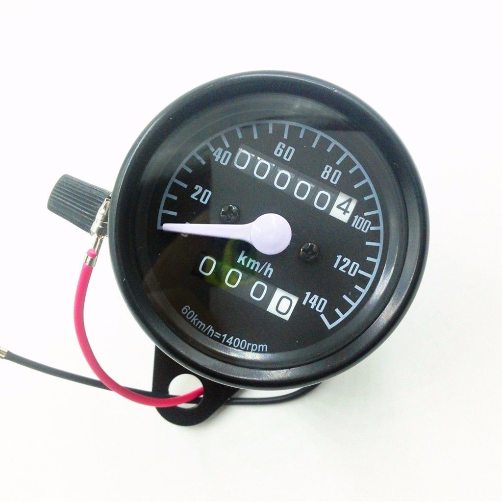 Retro Vintage Motorcycle Odometer Speedometer Gauge For Cafe Racer VT GN CB