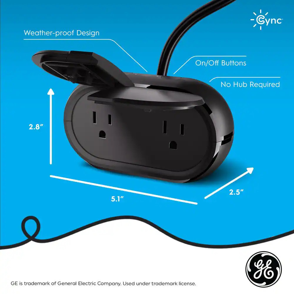 120-Volt 2-Outlet Outdoor Smart Plug