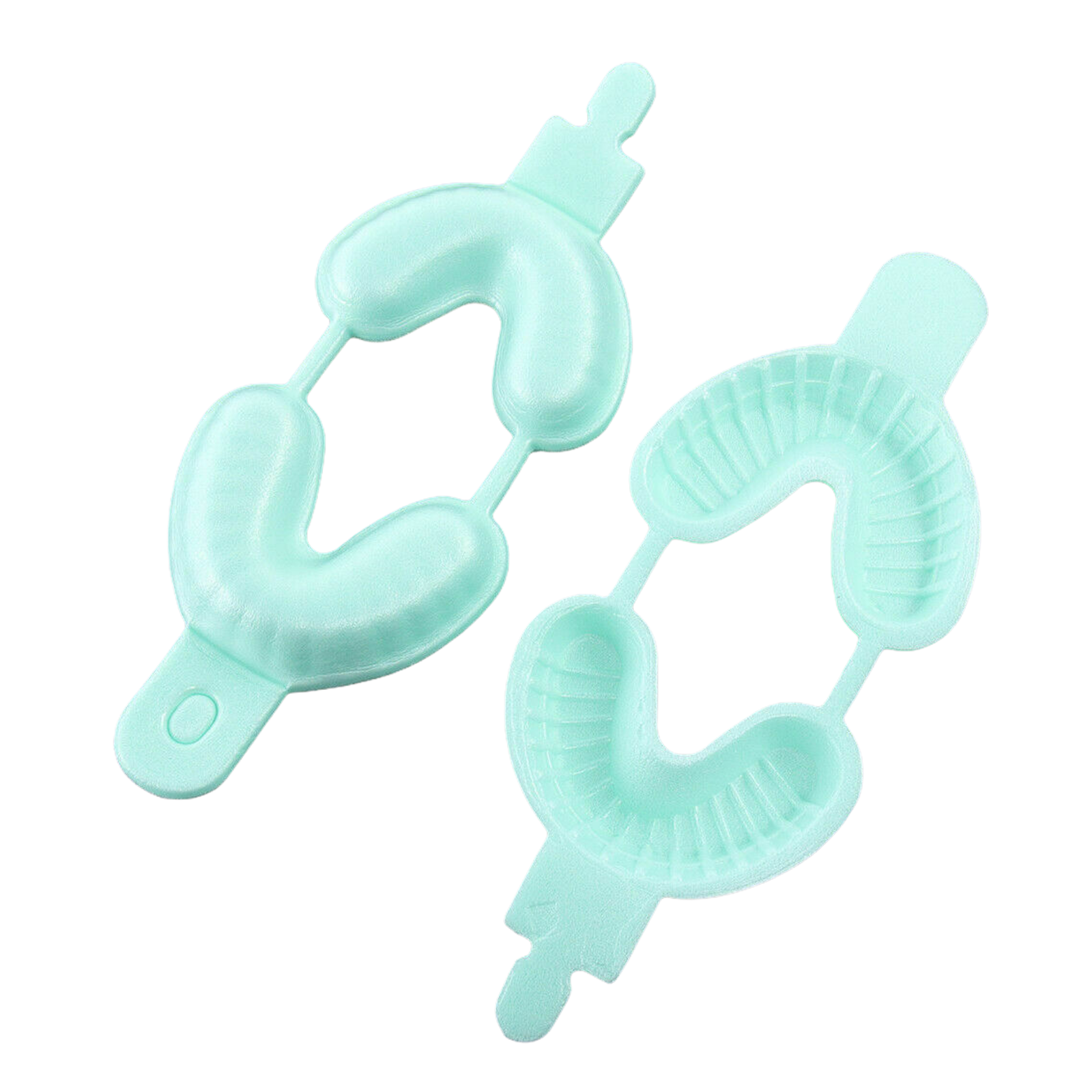 100pcs Disposable Fluoride Trays Dental Dual Arch For Gel Foam Child/Pedo Green