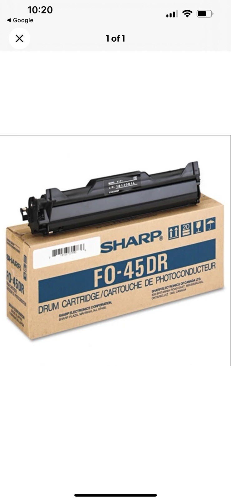 Genuine Sharp F0-45DR Drum Cartridge - NEW Sealed Box