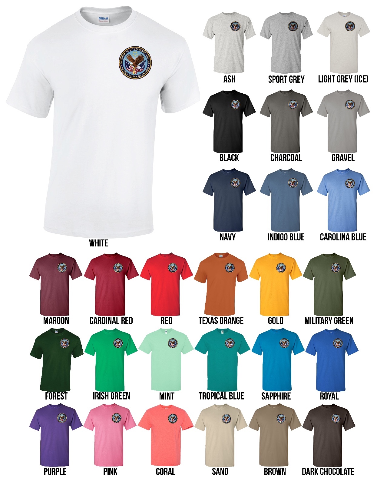 US Department of Veterans Affairs VA Seal T-Shirt United States - NEW