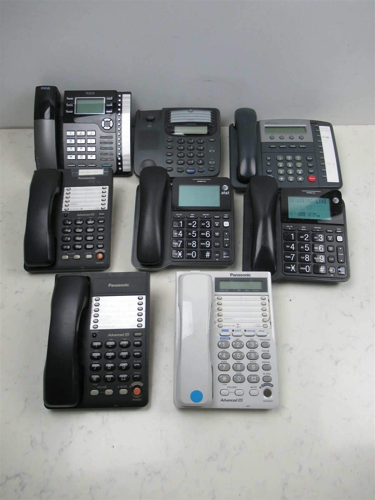 8 Business Office Telephone Units RCA Panasonic Tone Commander Work Phones