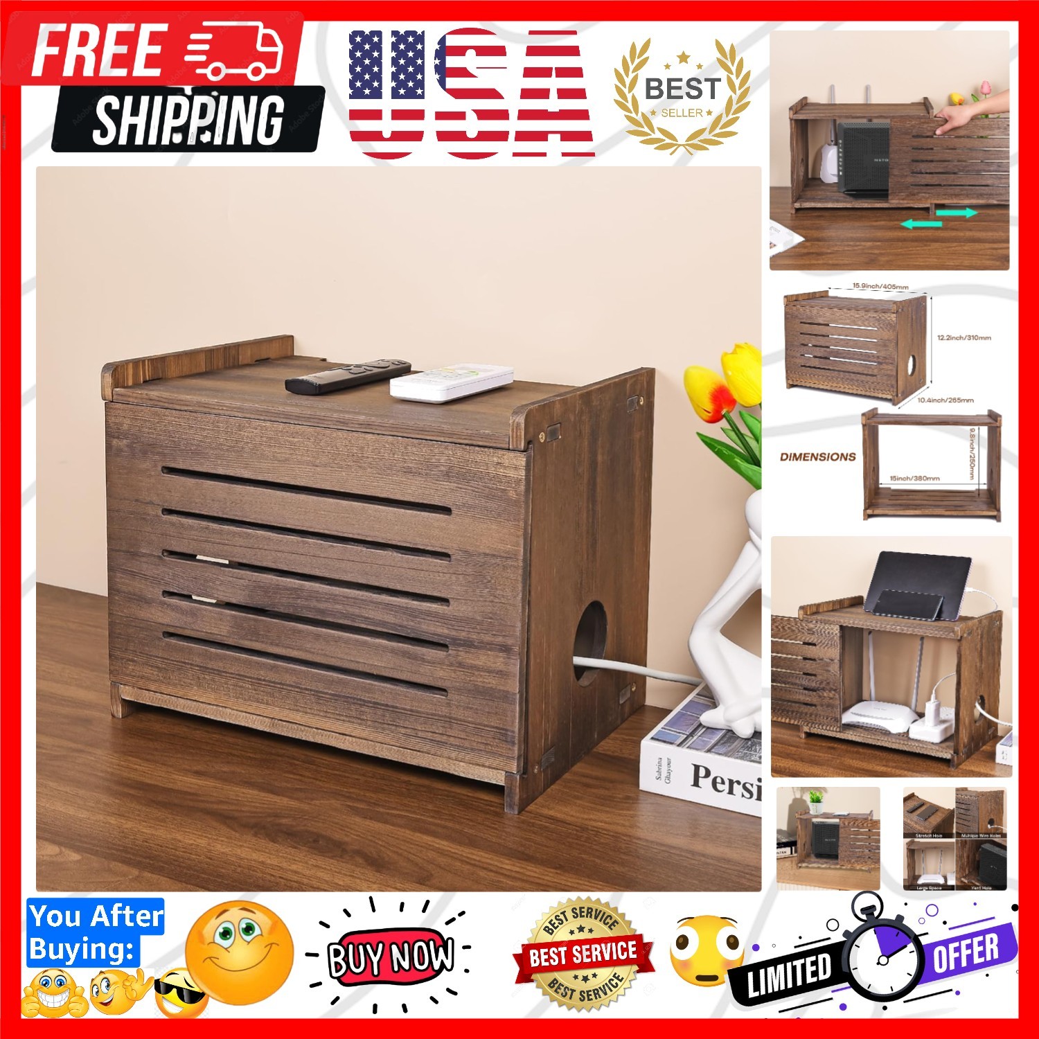 Router Shelf Projector Shelf Projector Stand Router Storage Box Modem Cable R...