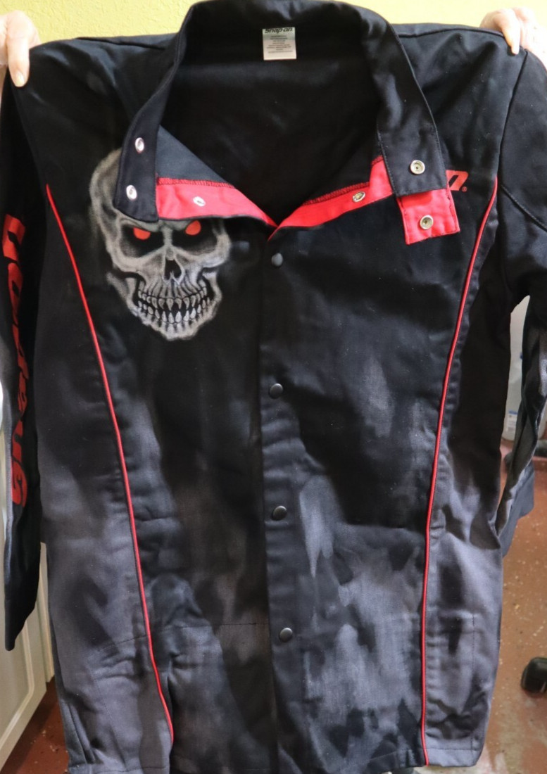 NEW Snap On Tools  WELDJACKETXL Skull Welding Jacket Black with Skull XTRA LARGE