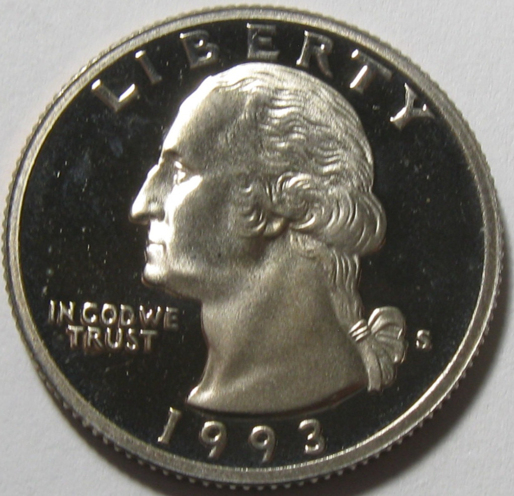 1993-S Uncirculated CAMEO GEM PROOF Washington Quarter - #11314-7
