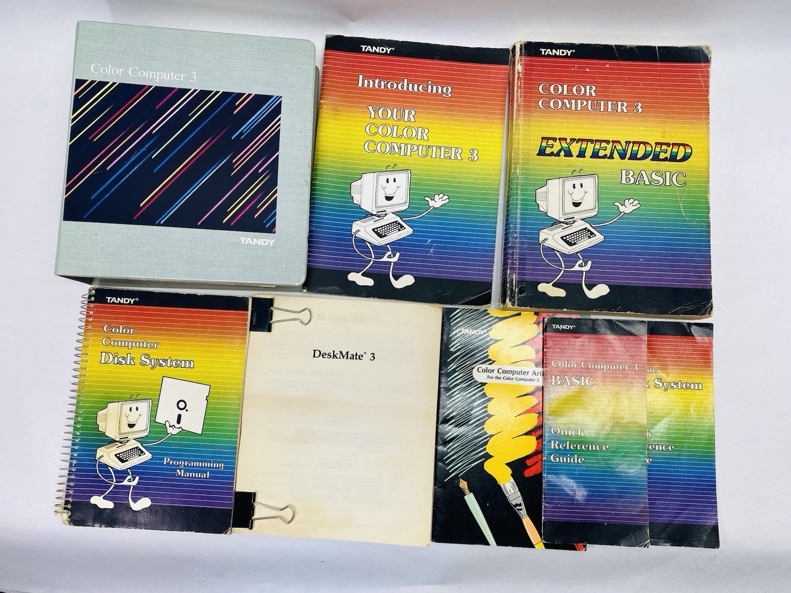 LOT Tandy Color CPU 3 OS-9 Level 2 Operating System Binder & Manuals Basic
