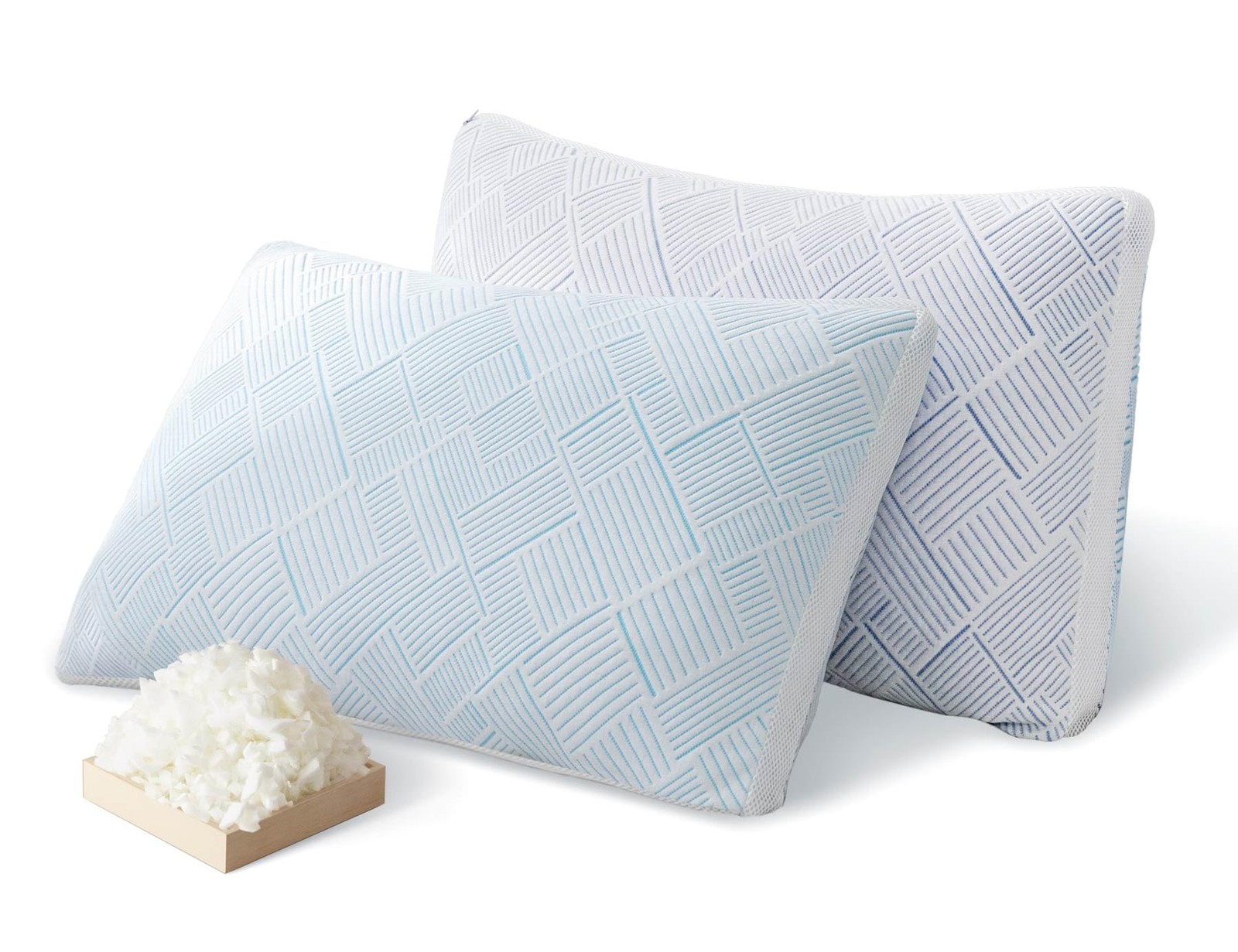 Lyralith Shredded Memory Foam Cooling Soft Bamboo Viscose Pillows King Set of...