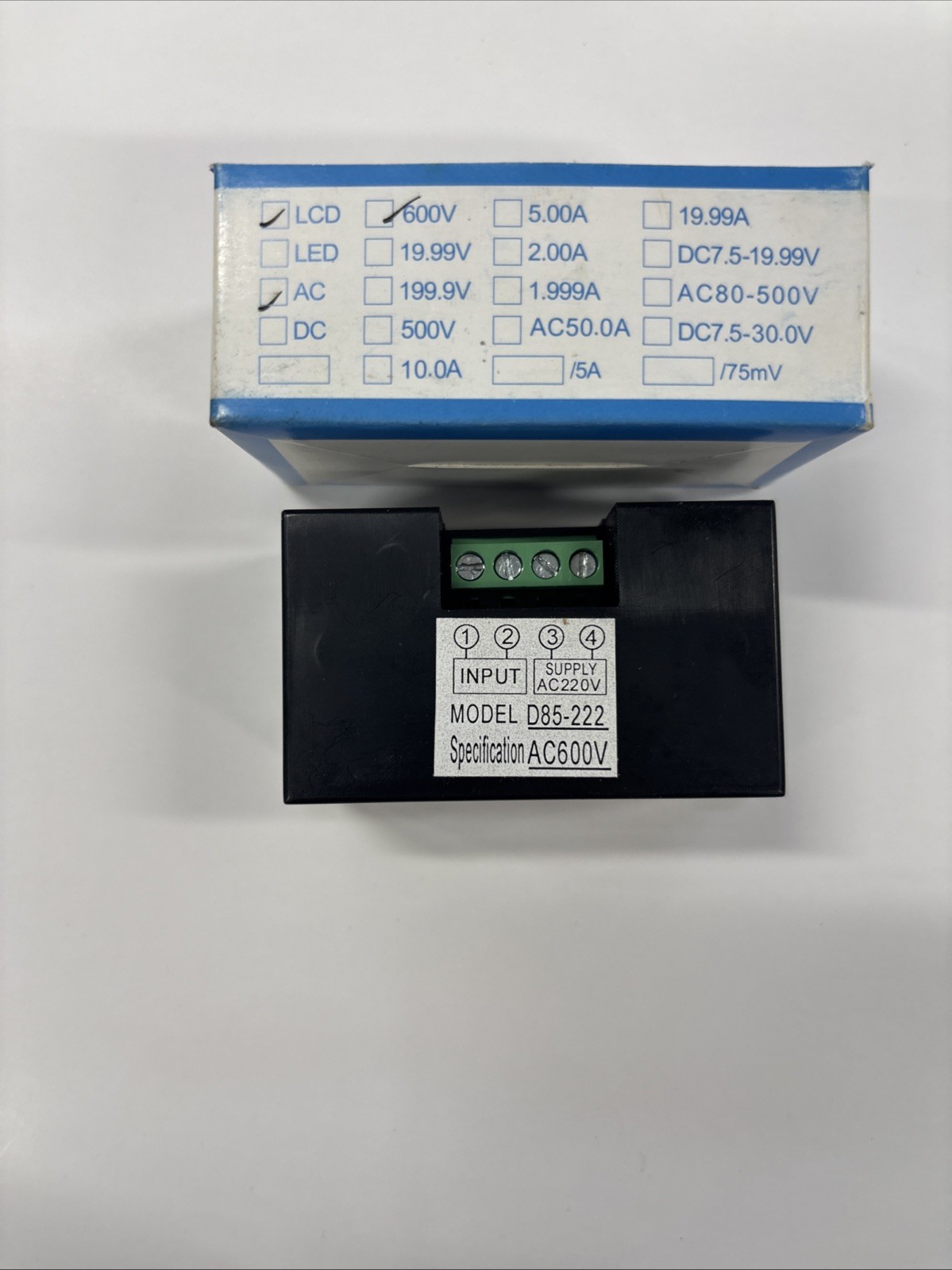 D85 DIGITAL METER D85-222 AC600V