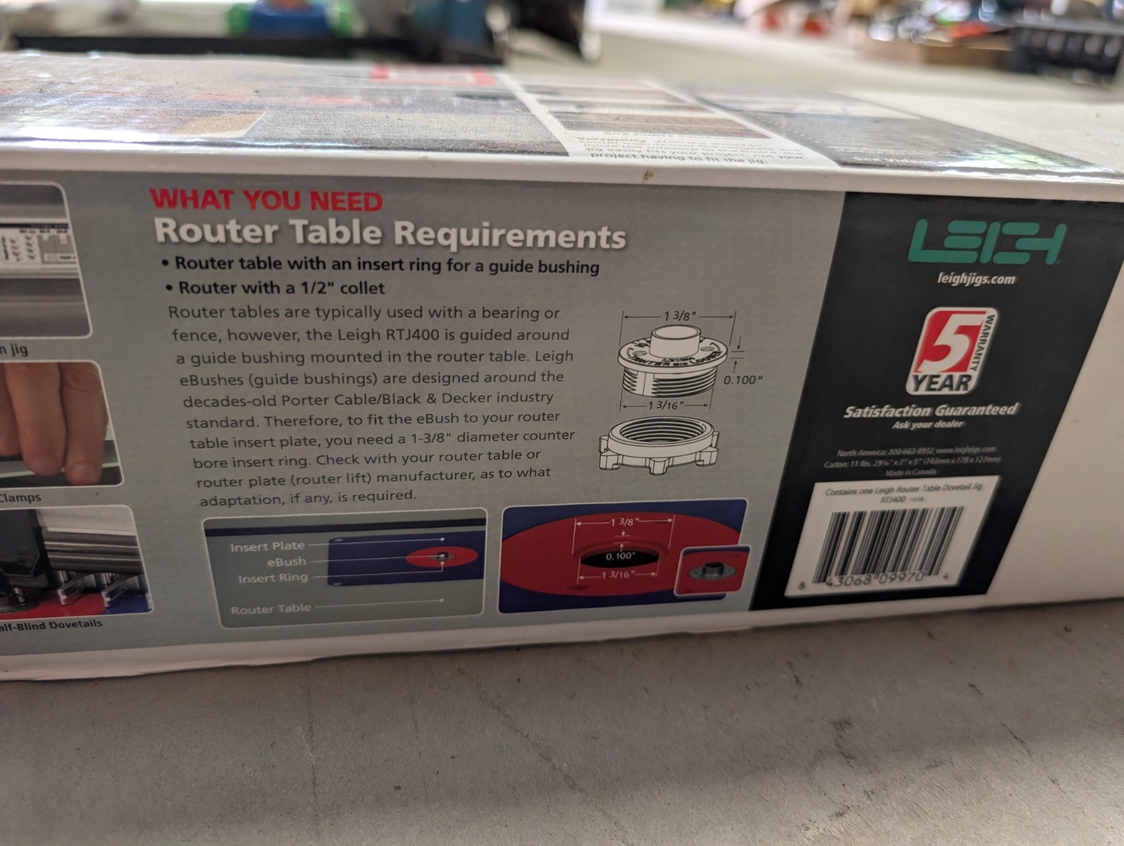 NEW Leigh RTJ 400 Router Table Dovetail Jig 16"