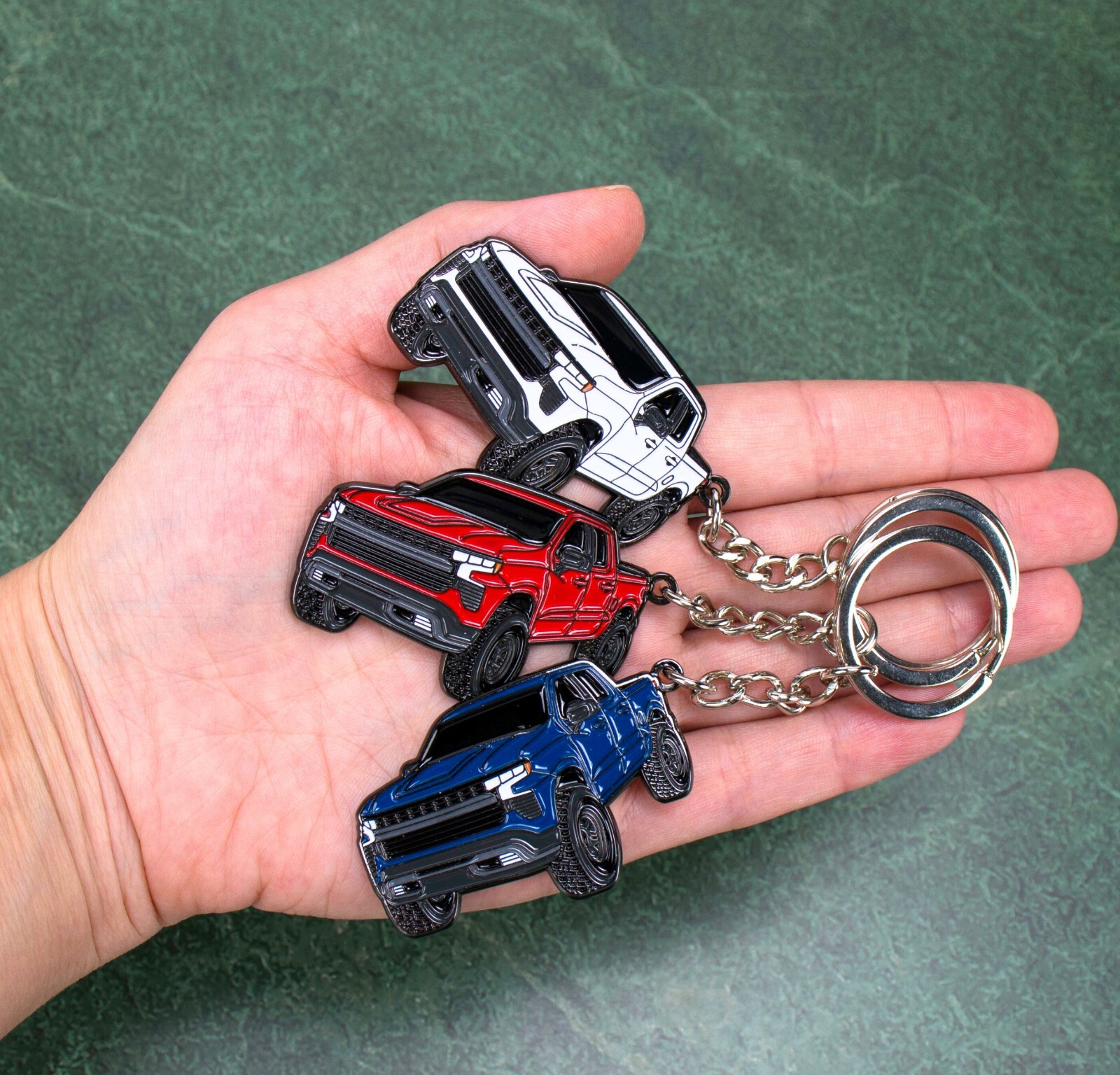 Metal Keychain Compatible with Chevy Silverado 1500 Accessories - Toy Truck Gift