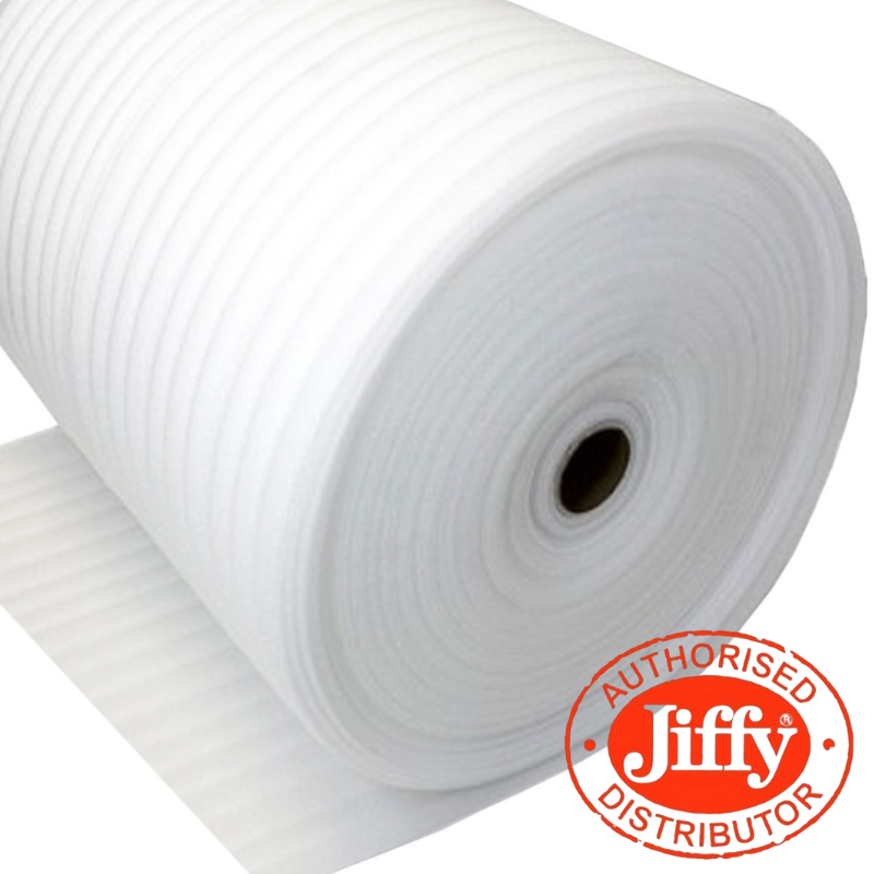 JIFFY FOAM ROLLS 500/750/1500MM 1/1.5/2.5/4MM THICK FOR PACKING WRAPPING POSTING