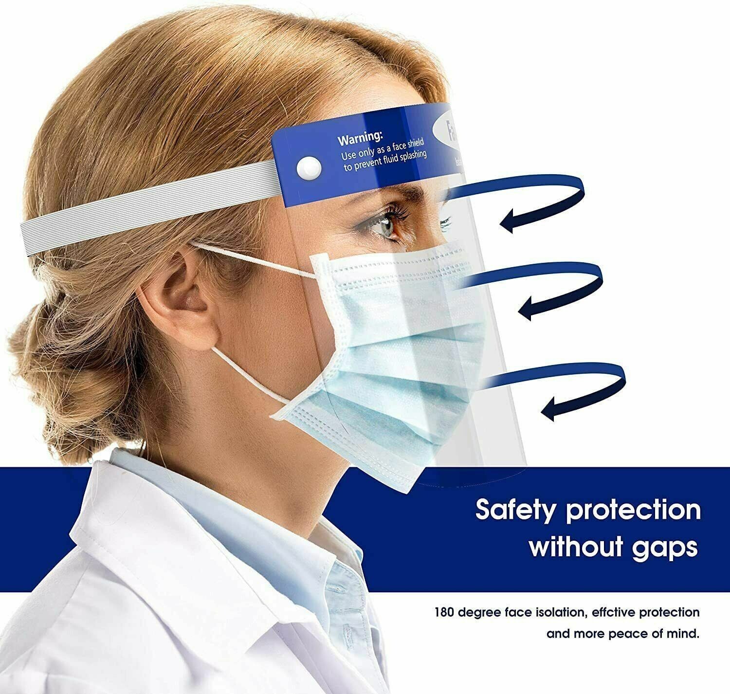 5-Pack Face Shield Reusable Washable Protection Cover Face Mask Anti-Splash USA