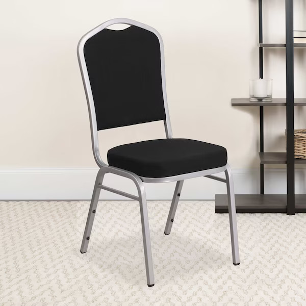 Flash Furniture Black Fabric Banquet Chair,PK4 4-FD-C01-S-11-GG Flash Furniture