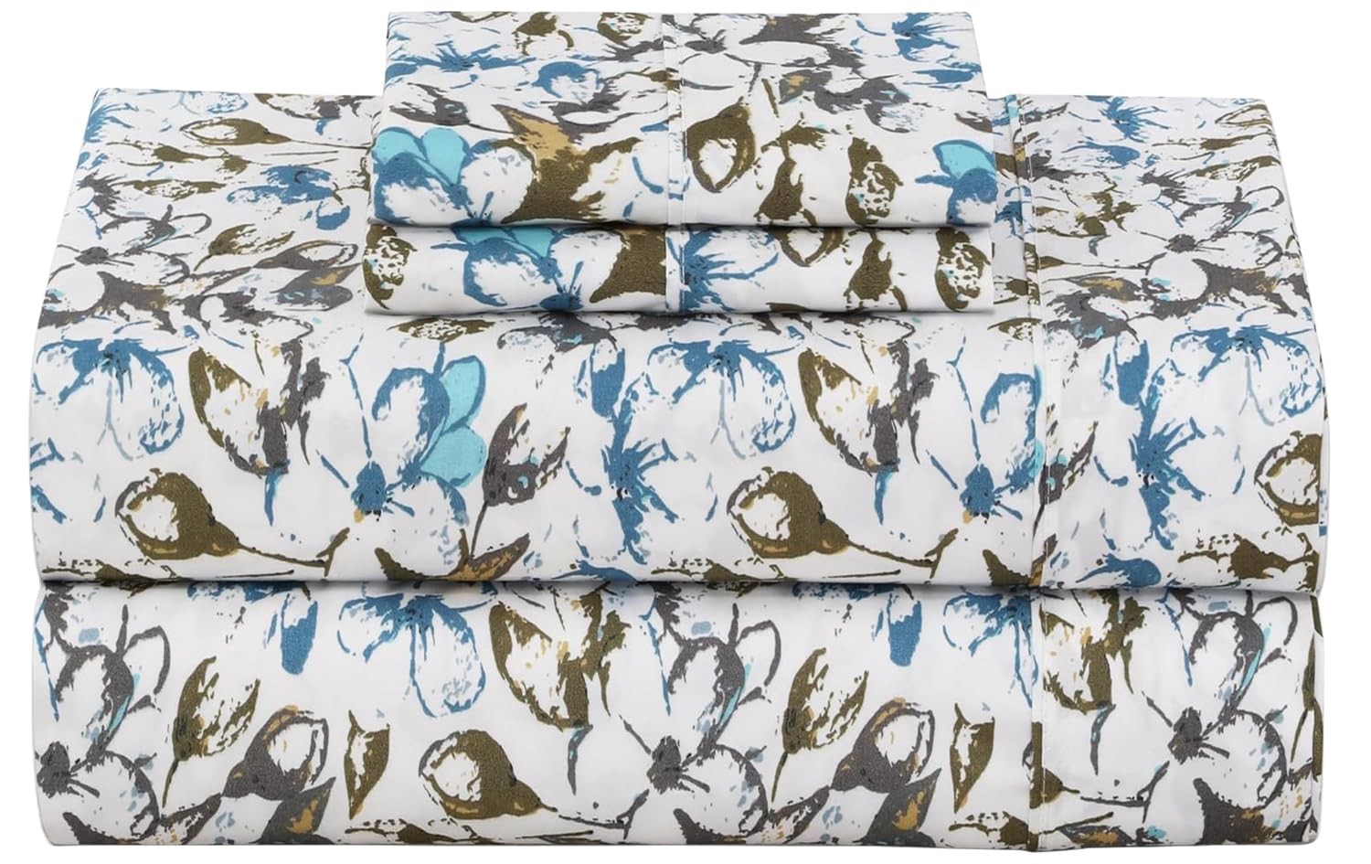 Floral Sheets Full Size Bed - Flower Bed Sheets Fitted Up to 15” Deep Pocket ...