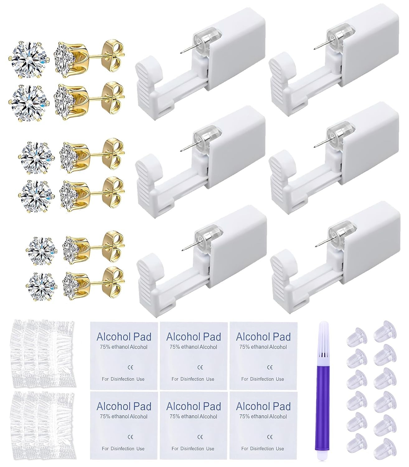 VitaCool Ear Piercing Kit Disposable Cartilage Gun 345mm, Gold