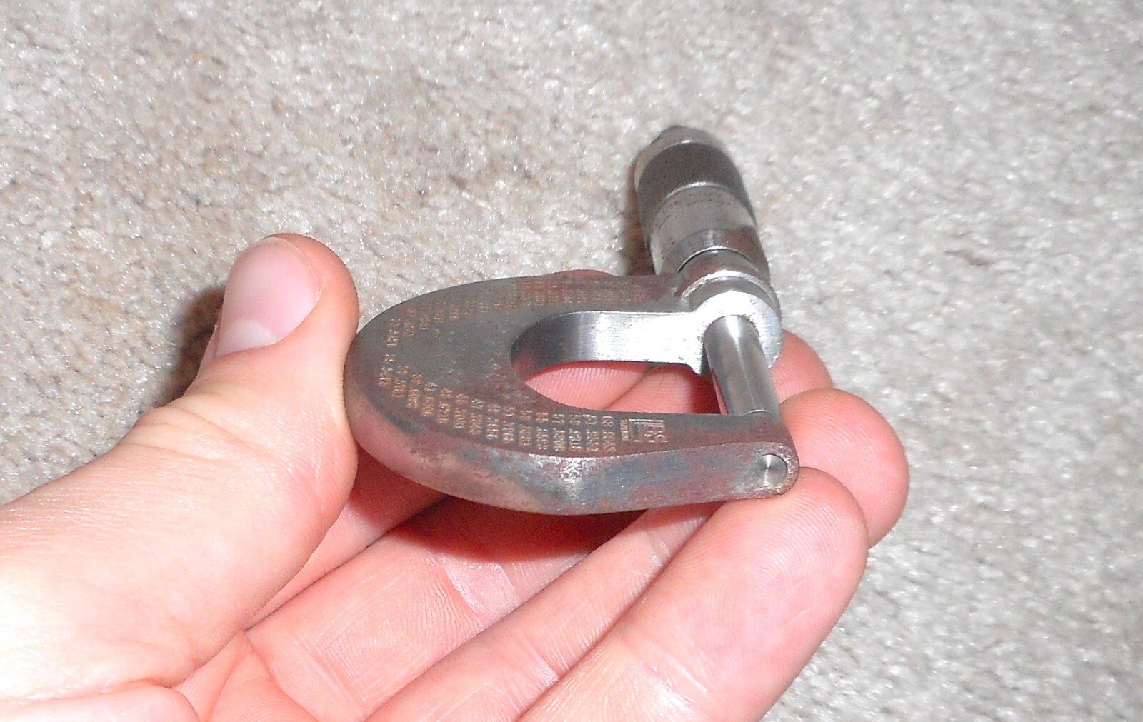 Antique Browne & Sharpe 12 Micrometer Caliper Tool w/ Case As Is