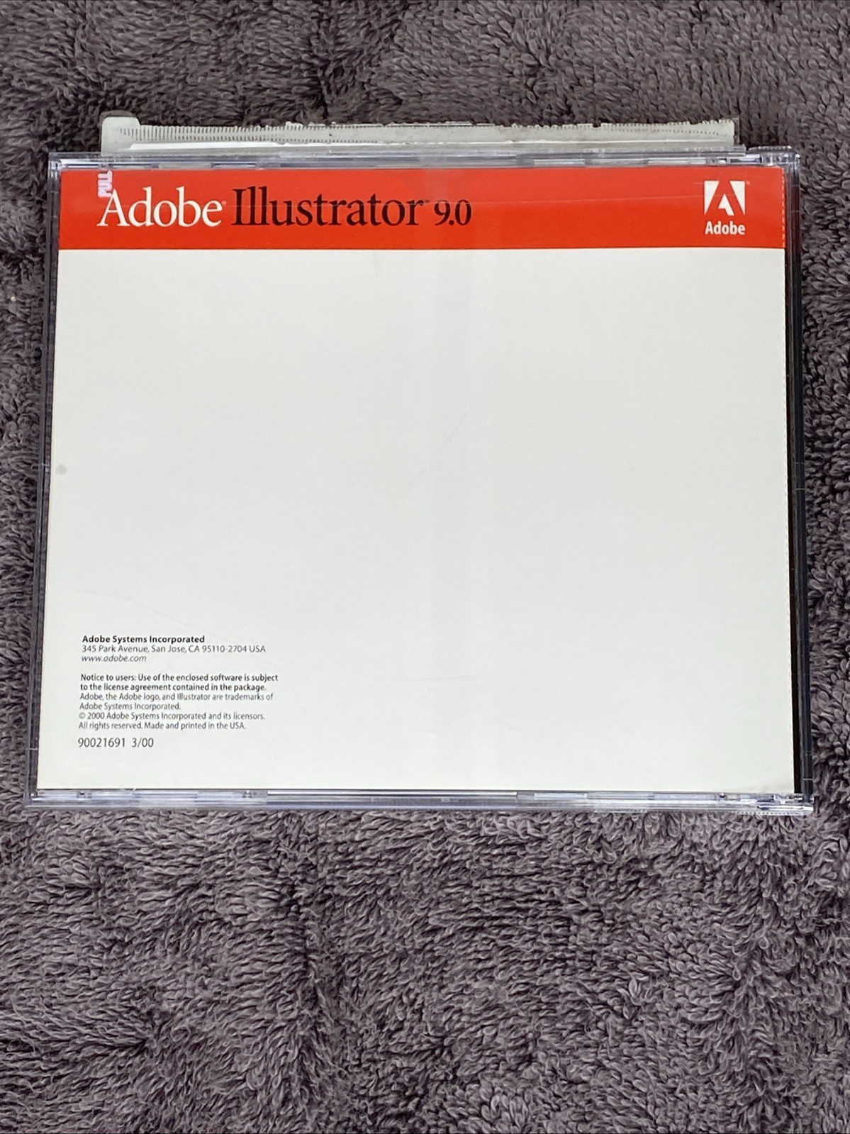 Adobe Illustrator 9.0 Upgrade for Macintosh CD No Serial Number