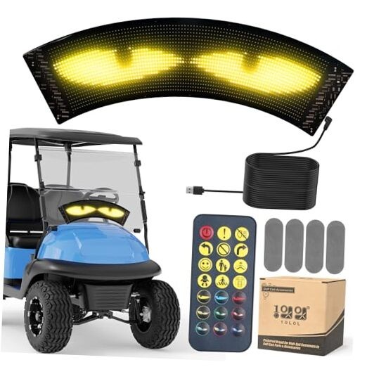 Golf Cart Fan-Shaped LED Devil Eyes Light, 23x5in Windshield-Specific Sector