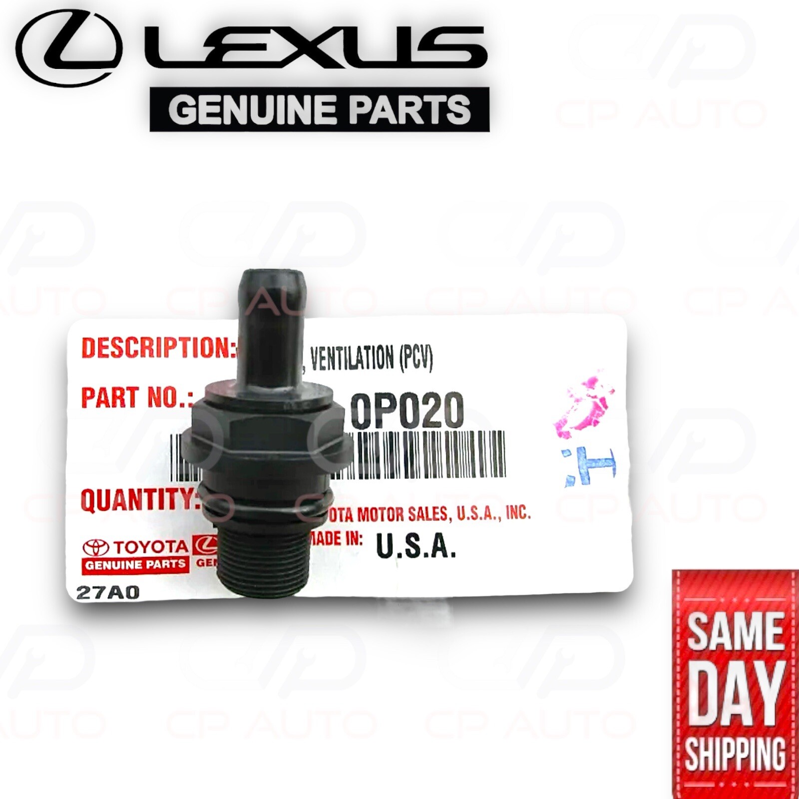 15 - 18 LEXUS GS450H 3.5L V6 VENTILATION VENT VALVE PCV VALVE OEM NEW