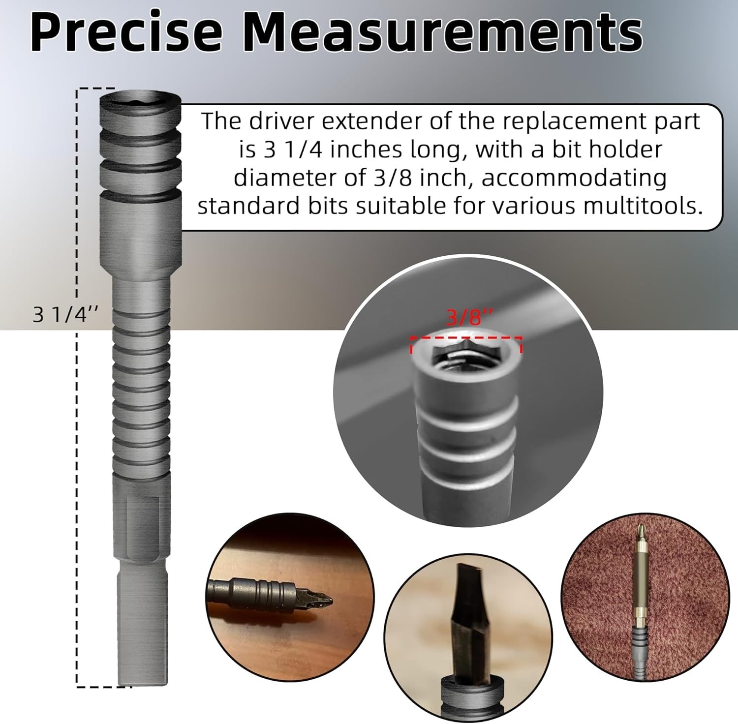 (2-Pack) Calvana Multitool Bit Driver Extender, Ratchet Driver, Add-on Accessory