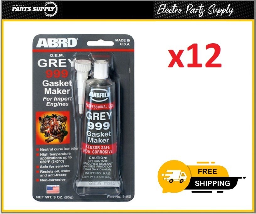Abro Grey 999 Silicone Gasket Maker 12 pcs ( 1 Box )