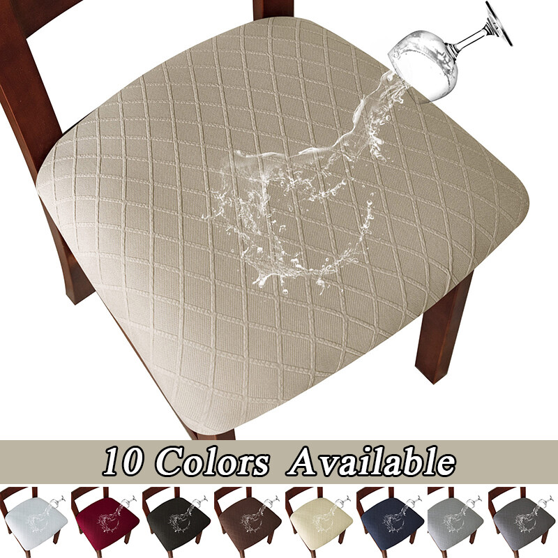 Waterproof Fabric Dining Chair Covers Kitchen Stretch Seat Slip Protector