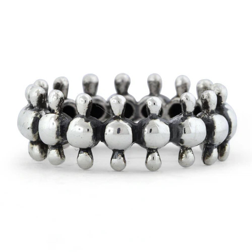 925 Sterling Silver Backbone Eternity Ring