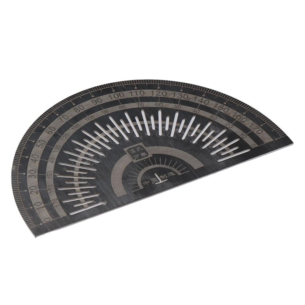 Silver Stainless Steel Precision Marking Angle Protractor Measure Tool