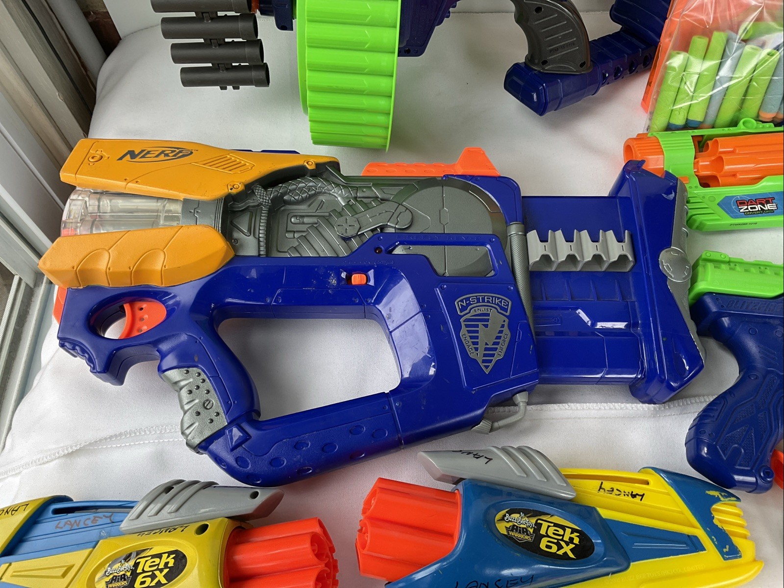 8-Dart Zone/Nerf/Buzz Bee/Assorted Soft Dart Guns Lot TESTED