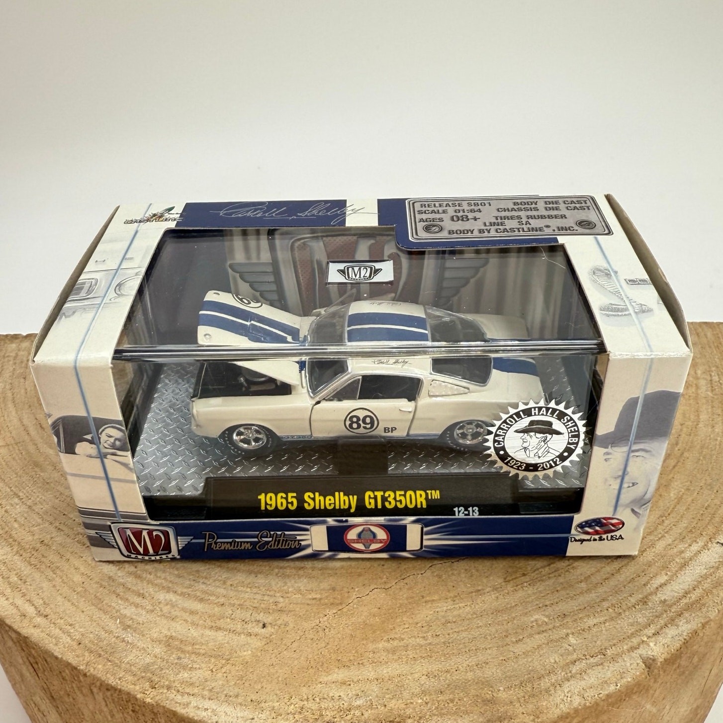 M2 Machines 1965 Shelby GT350r No 89 item 32600 1:64 Scale Car No 89 Blue White